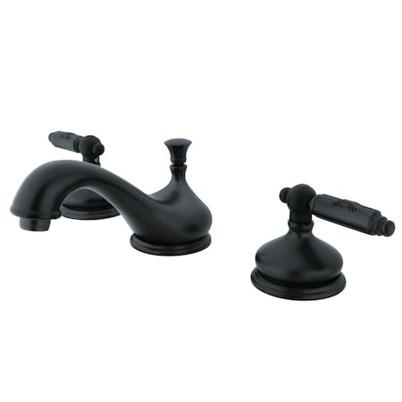 Kingston Brass KS1160GL 8" Widespread Bathroom Faucet, Matte Black KS1160GL